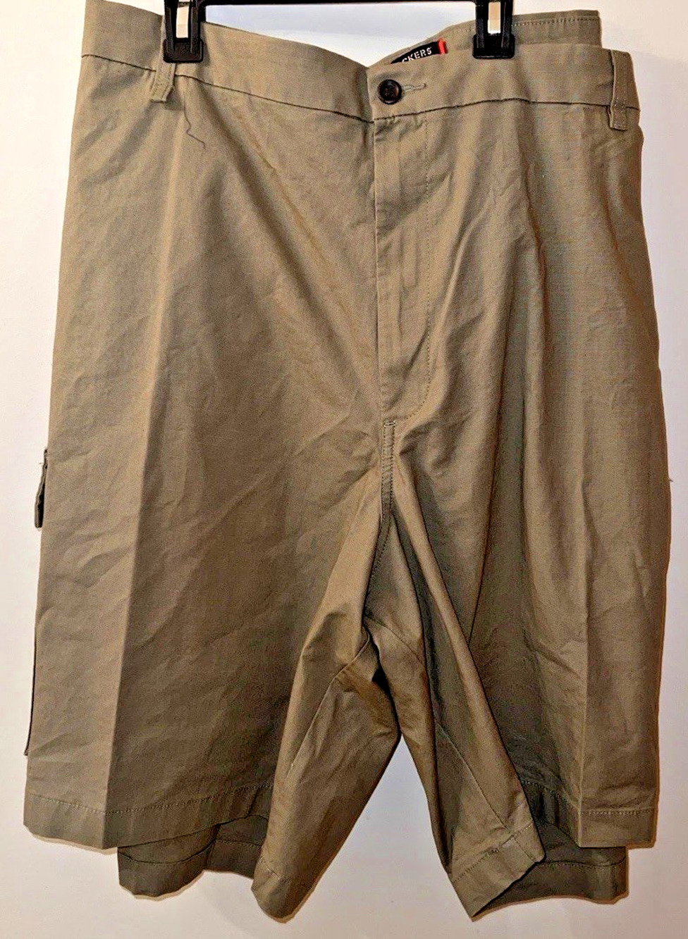 NWT Dockers Cargo Shorts Mens 58 Big Tech Pockets Dry Wicking Stretch Sage Green
